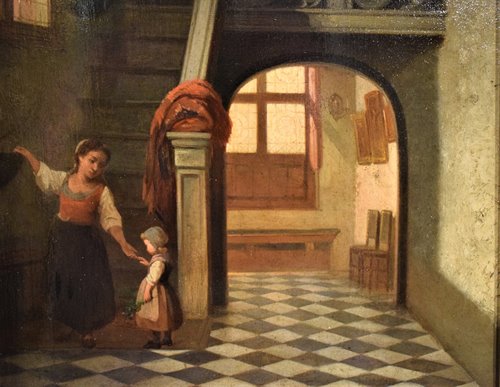 "Scena d'interno con Bambina e la Madre"